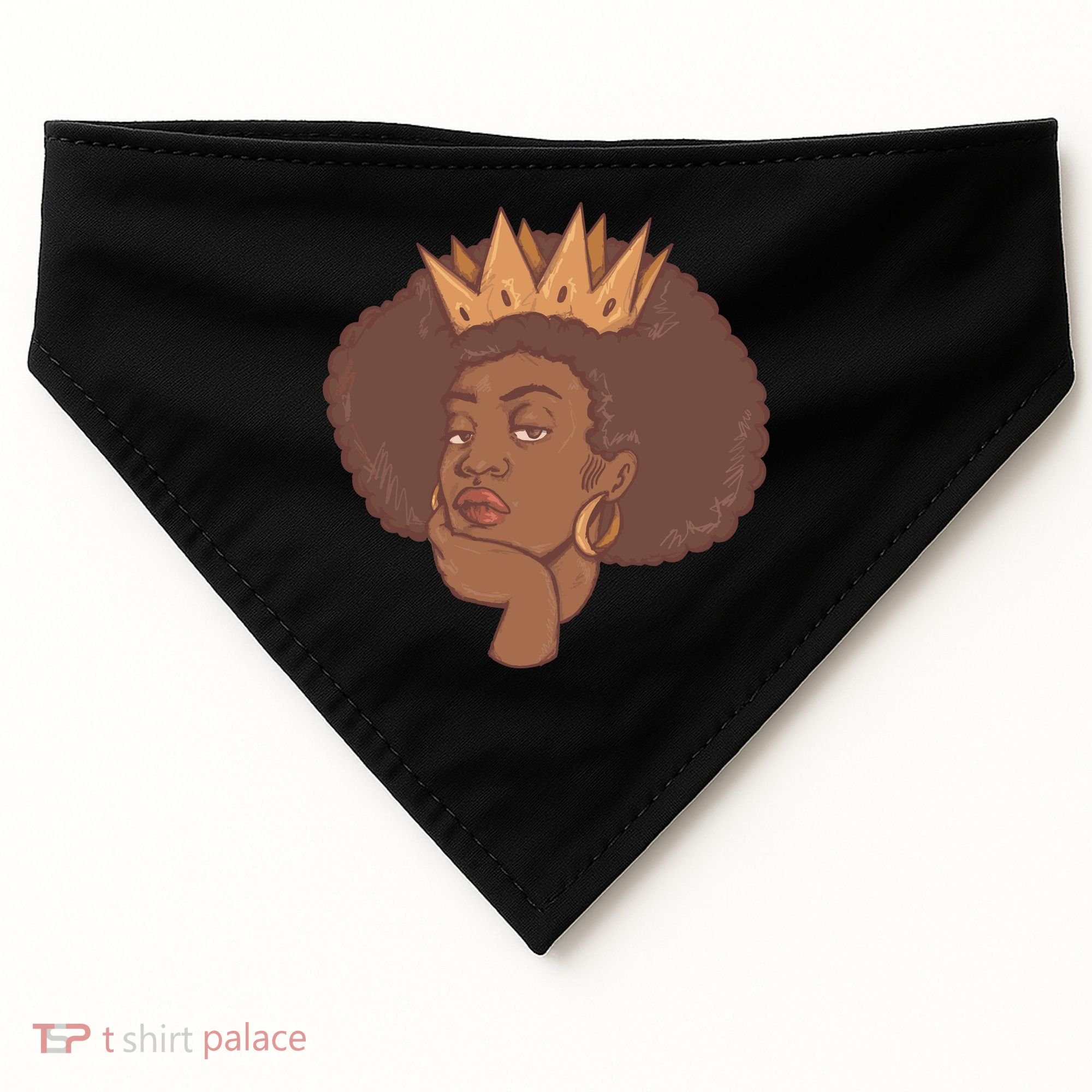 Black Queen Female USA-Made Doggie Bandana