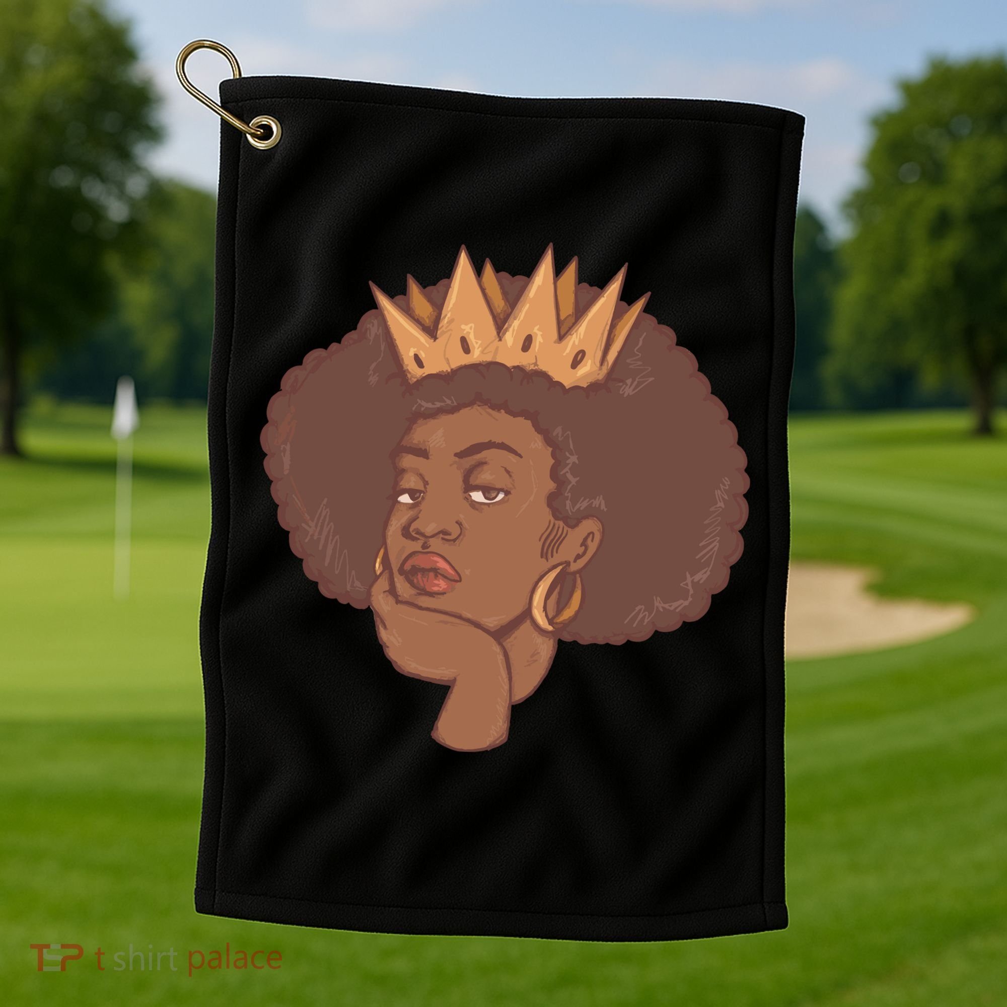 Black Queen Female Golf Towel