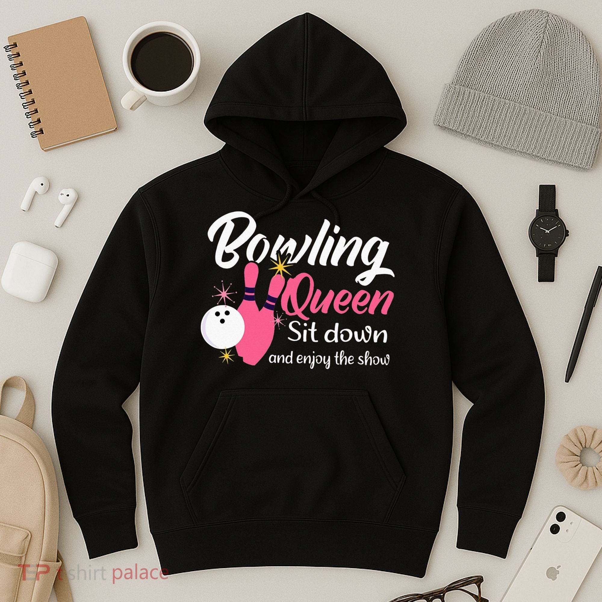 Bowling Queen, Funny Bowling Hoodie