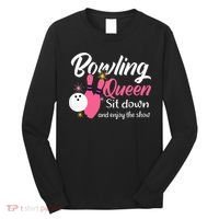 Bowling Queen, Funny Bowling Long Sleeve Shirt thumb 0