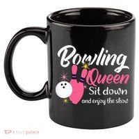 Bowling Queen, Funny Bowling 11oz C Handle Ceramic Mug thumb 2