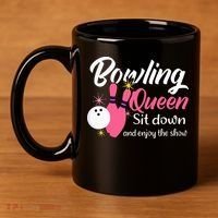 Bowling Queen, Funny Bowling 11oz C Handle Ceramic Mug thumb 4