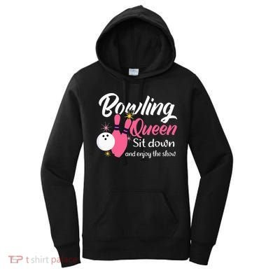 Bowling Queen, Funny Bowling Women's Hoodie