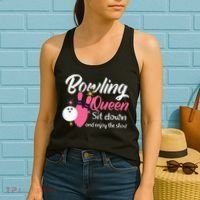 Bowling Queen, Funny Bowling Women's Tank Top thumb 2