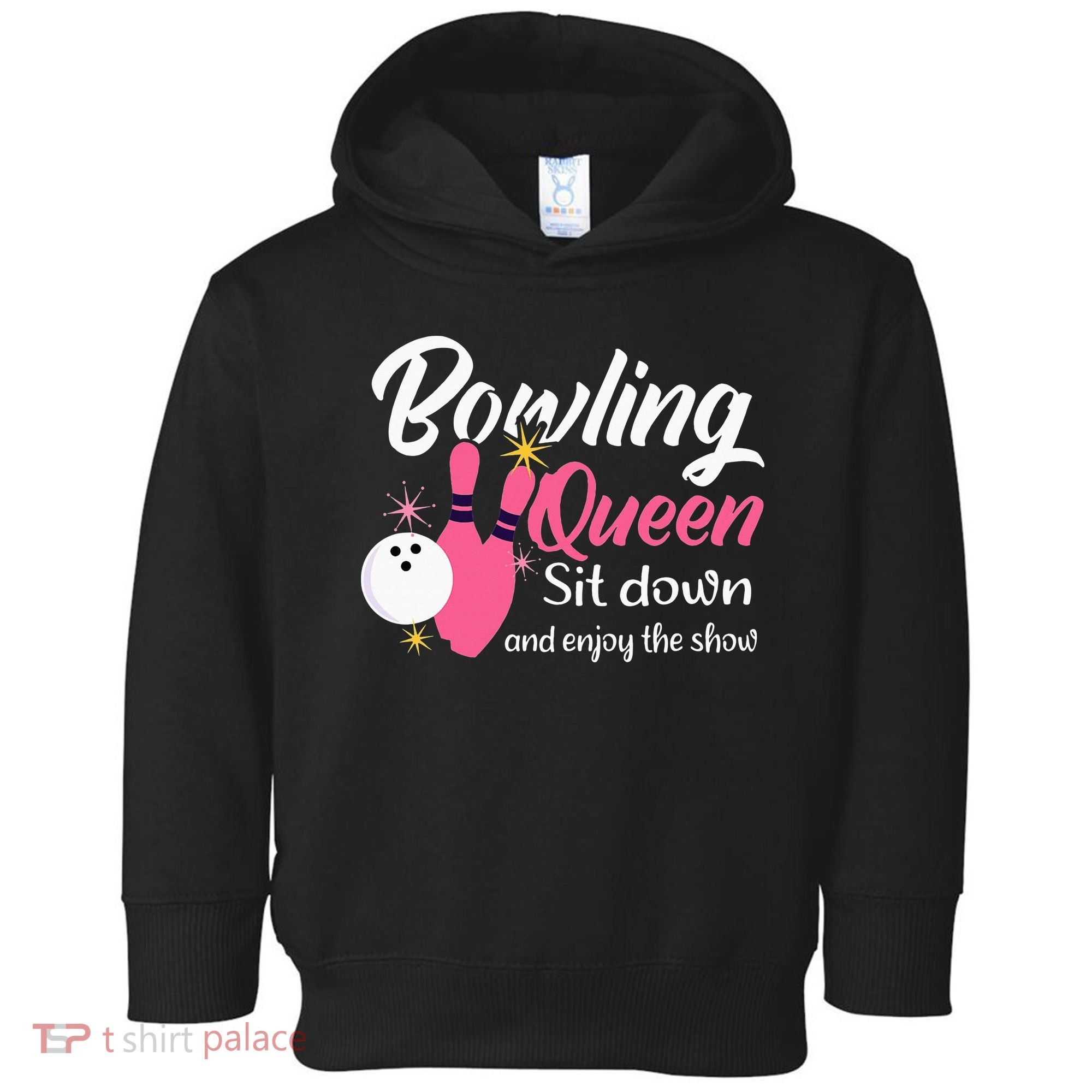 Bowling Queen, Funny Bowling Toddler Hoodie