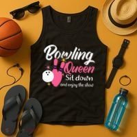Bowling Queen, Funny Bowling Tank Top thumb 4