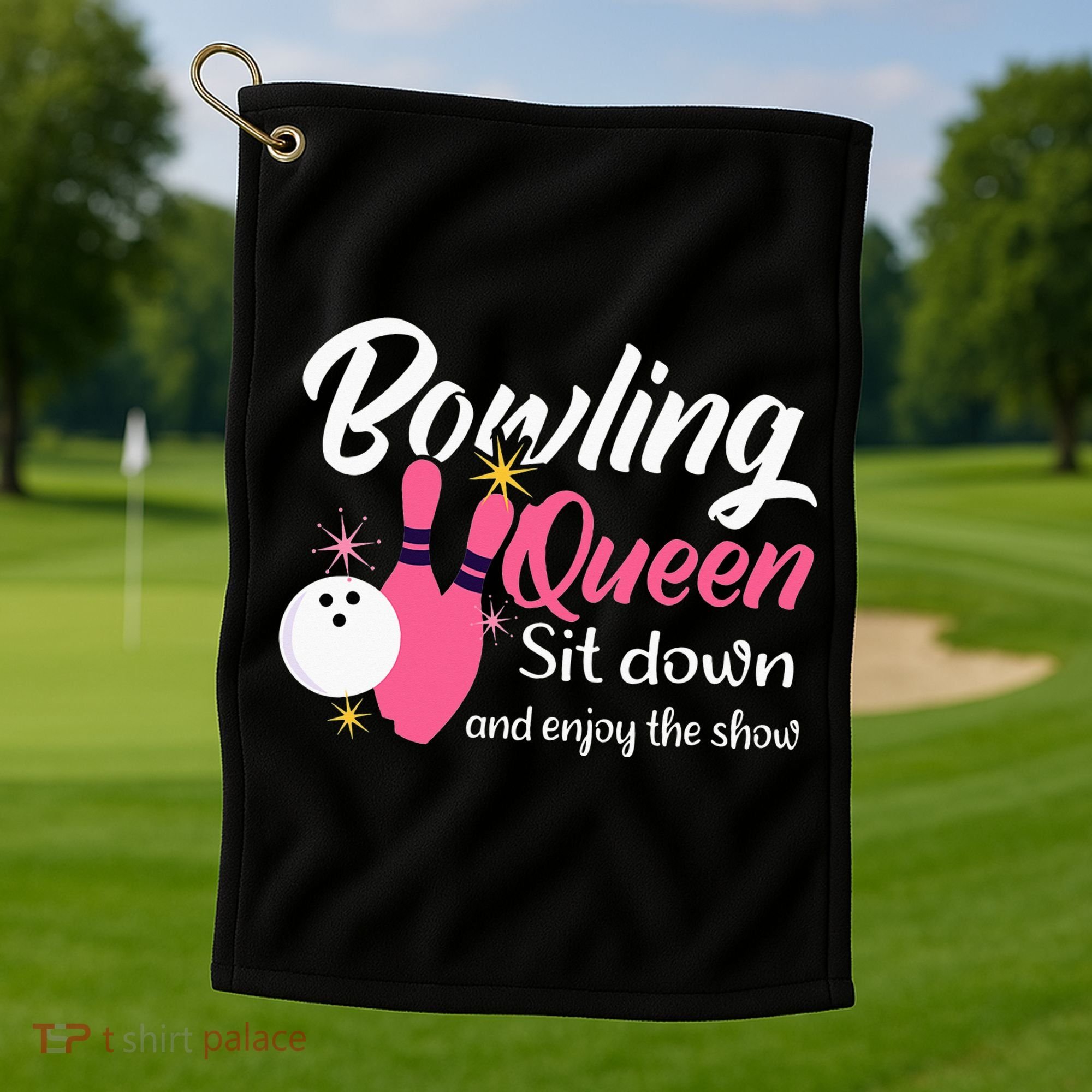 Bowling Queen, Funny Bowling Golf Towel