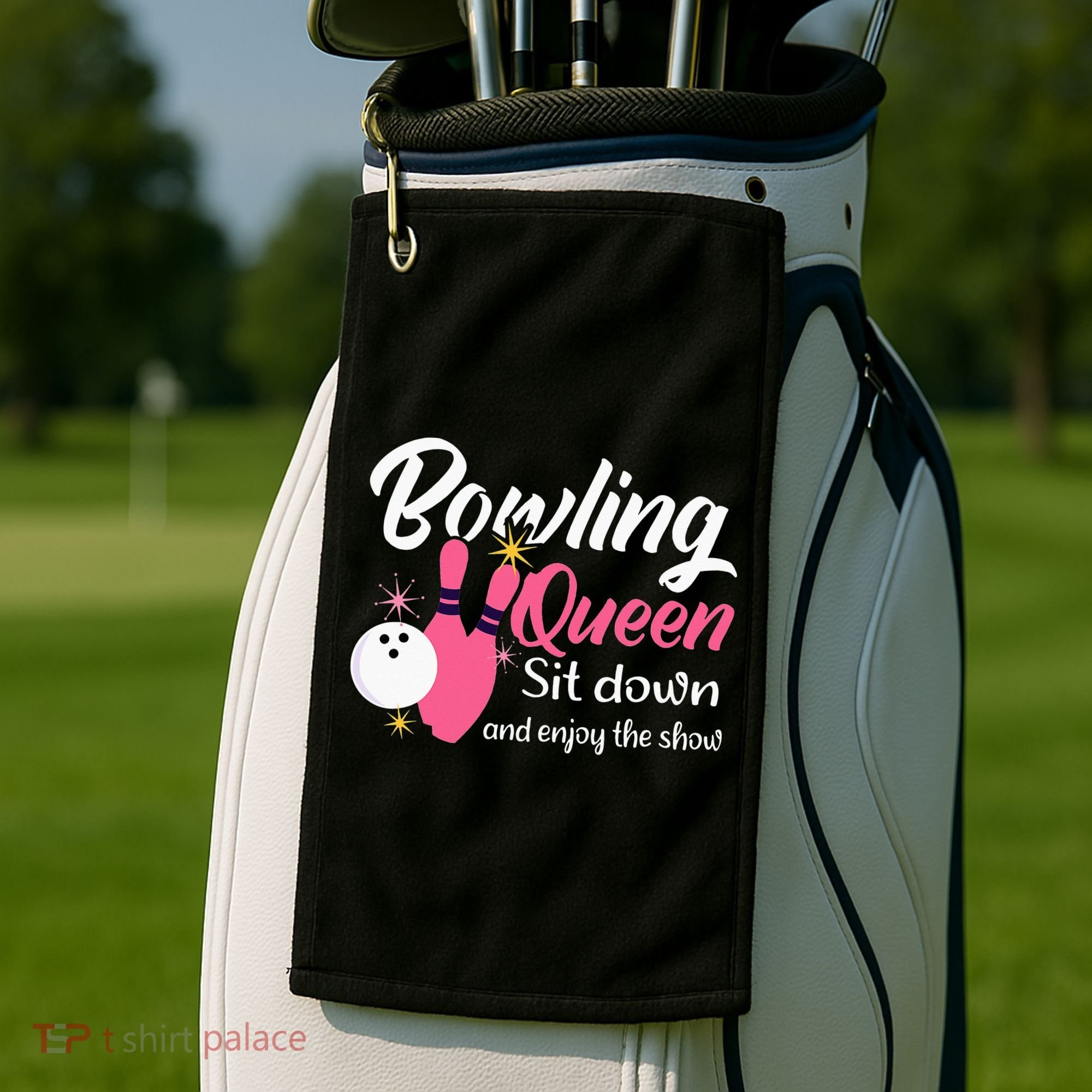 Bowling Queen, Funny Bowling Golf Towel
