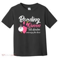 Bowling Queen, Funny Bowling Toddler T-Shirt thumb 0