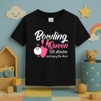 Bowling Queen, Funny Bowling Toddler T-Shirt thumb 3