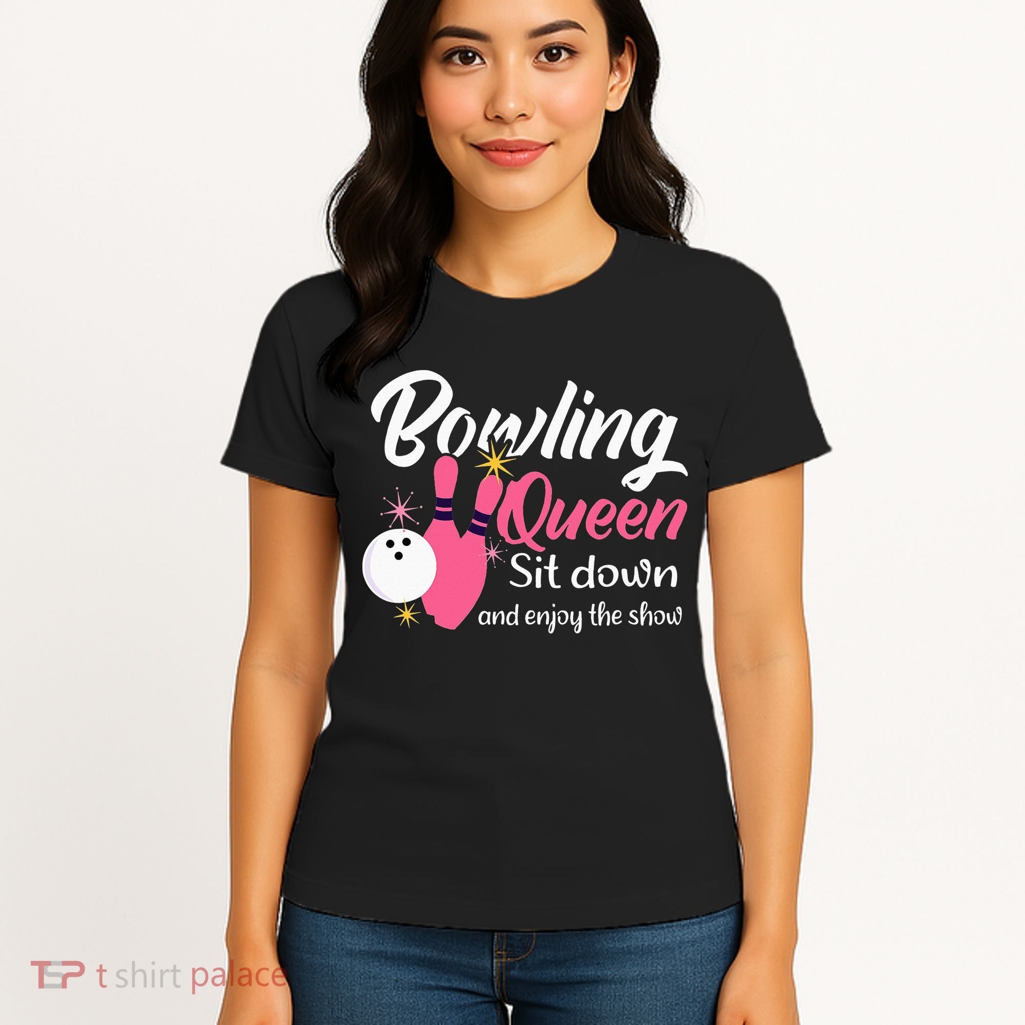 Bowling Queen, Funny Bowling Women's T-Shirt