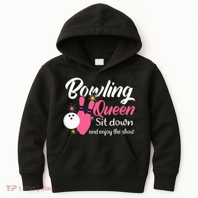 Bowling Queen, Funny Bowling Kids Hoodie