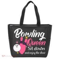 Bowling Queen, Funny Bowling Tote Bag thumb 0