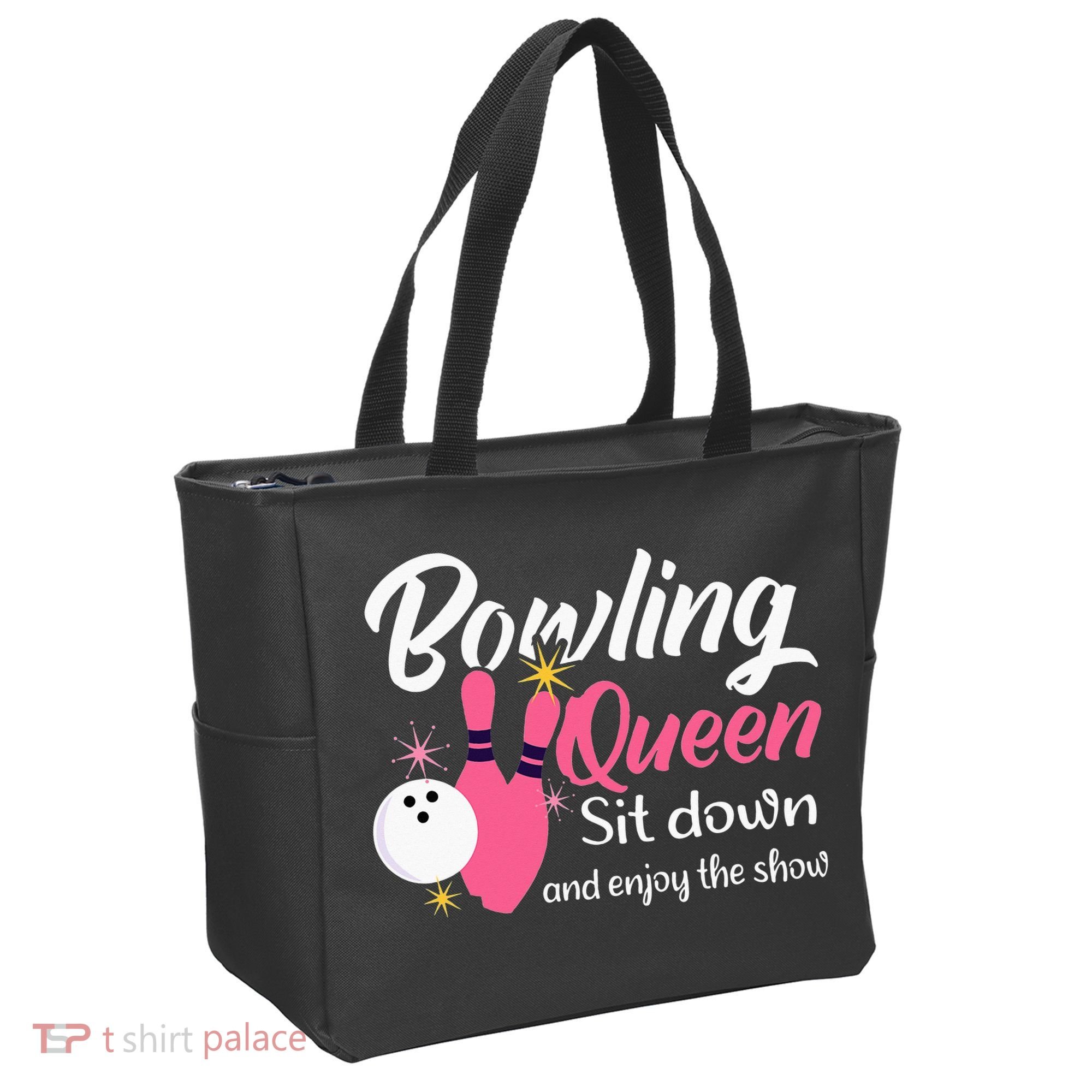Bowling Queen, Funny Bowling Tote Bag