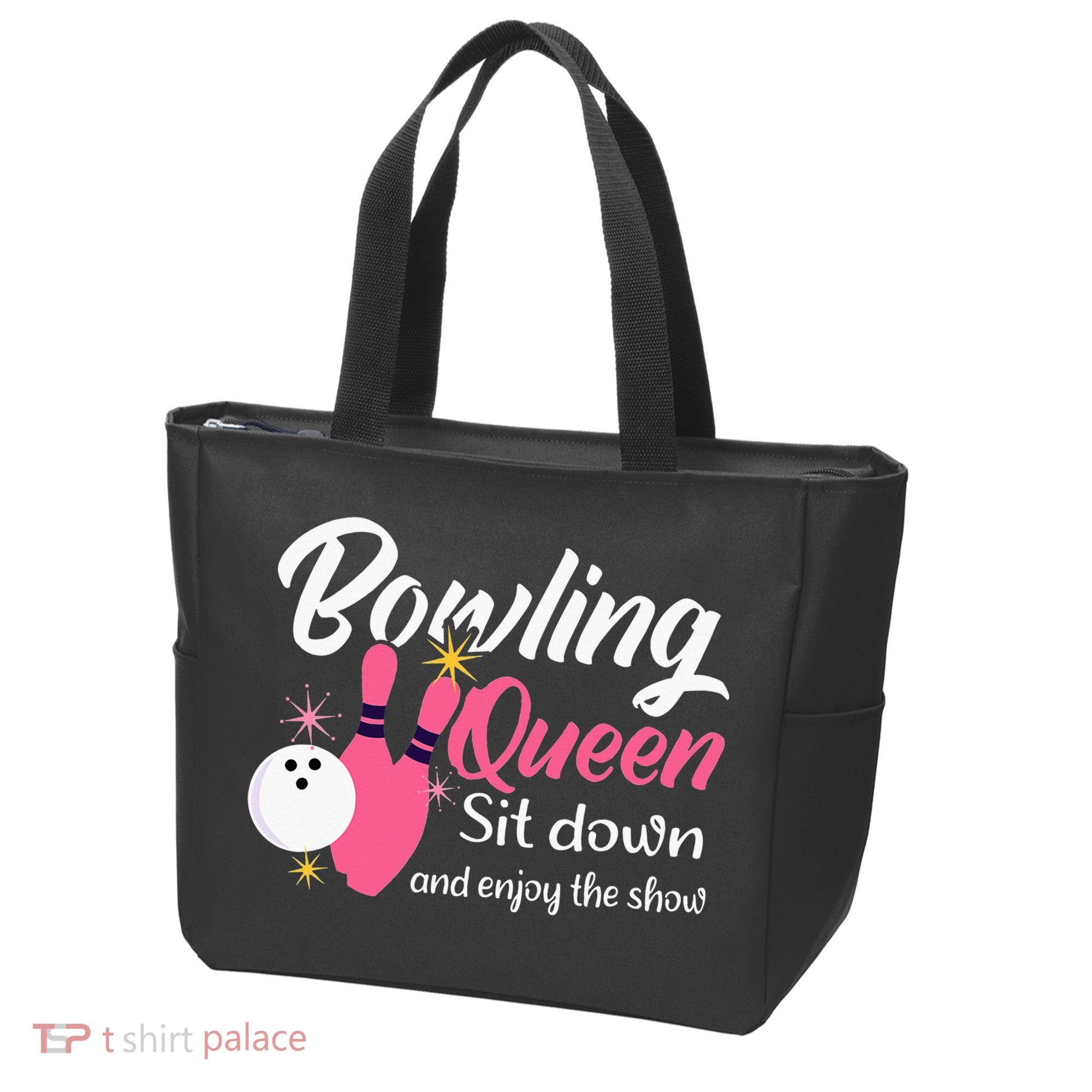 Bowling Queen, Funny Bowling Tote Bag