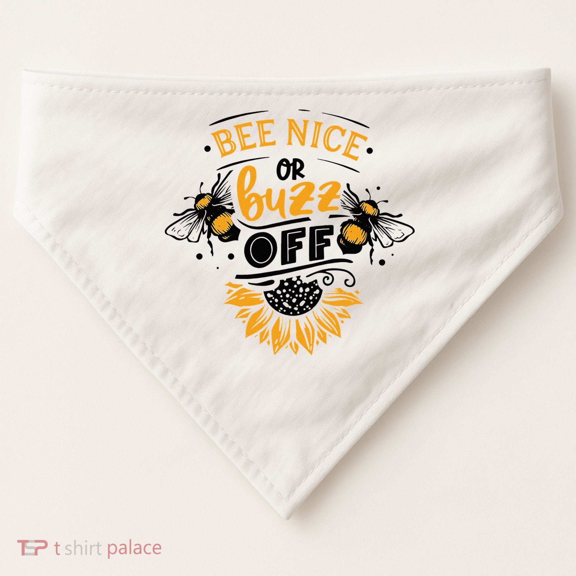 Beekeeper Quote Honey Bee Quote Bee Nice Or Buzz Off USA-Made Doggie Bandana