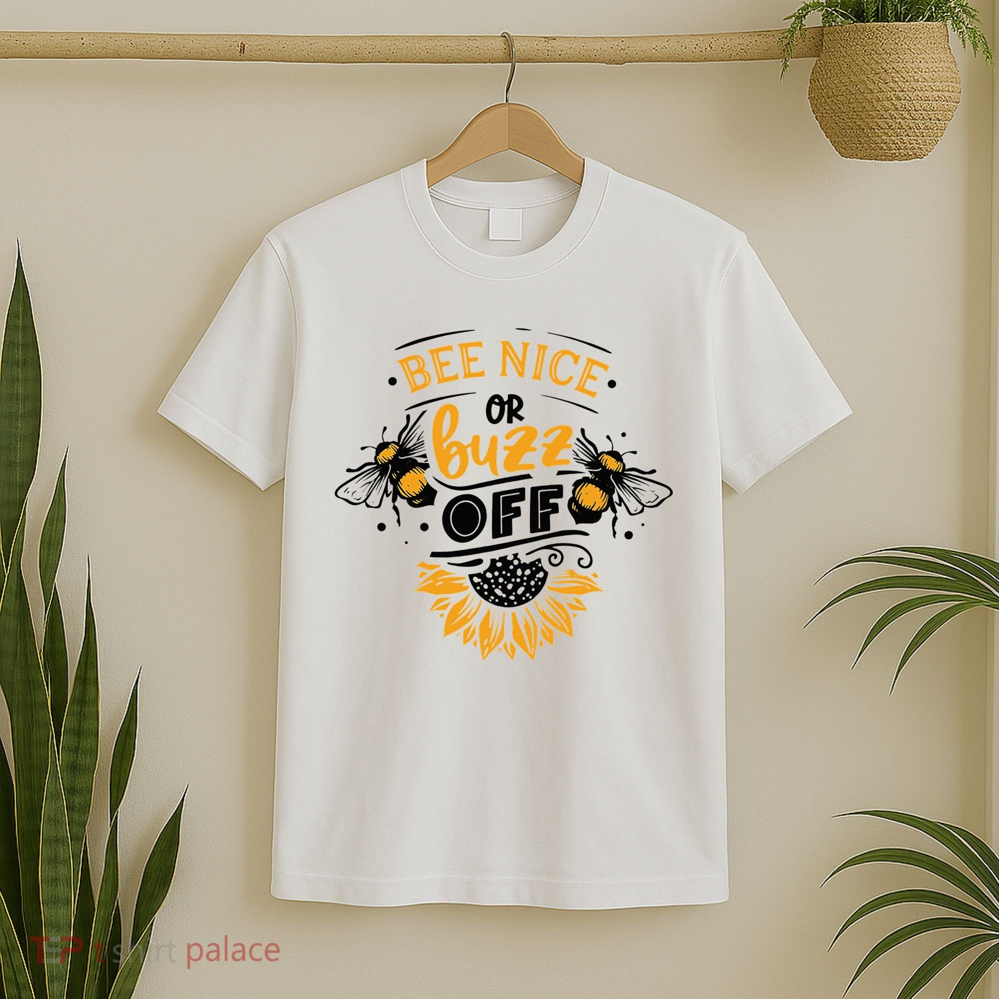 Beekeeper Quote Honey Bee Quote Bee Nice Or Buzz Off T-Shirt