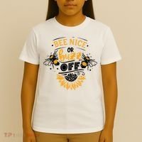 Beekeeper Quote Honey Bee Quote Bee Nice Or Buzz Off T-Shirt thumb 4