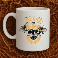 Beekeeper Quote Honey Bee Quote Bee Nice Or Buzz Off Coffee Mug thumb 2