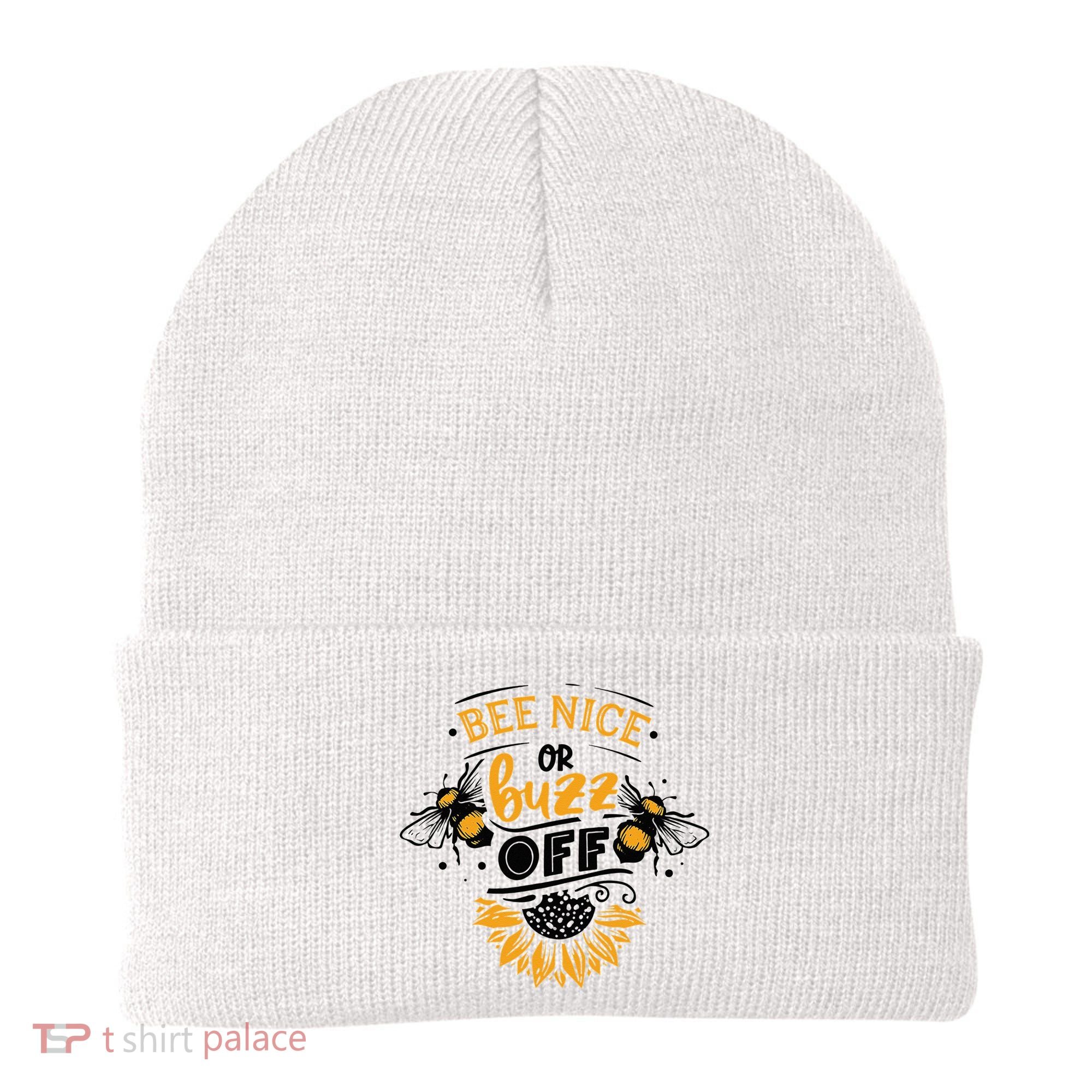 Beekeeper Quote Honey Bee Quote Bee Nice Or Buzz Off Beanie