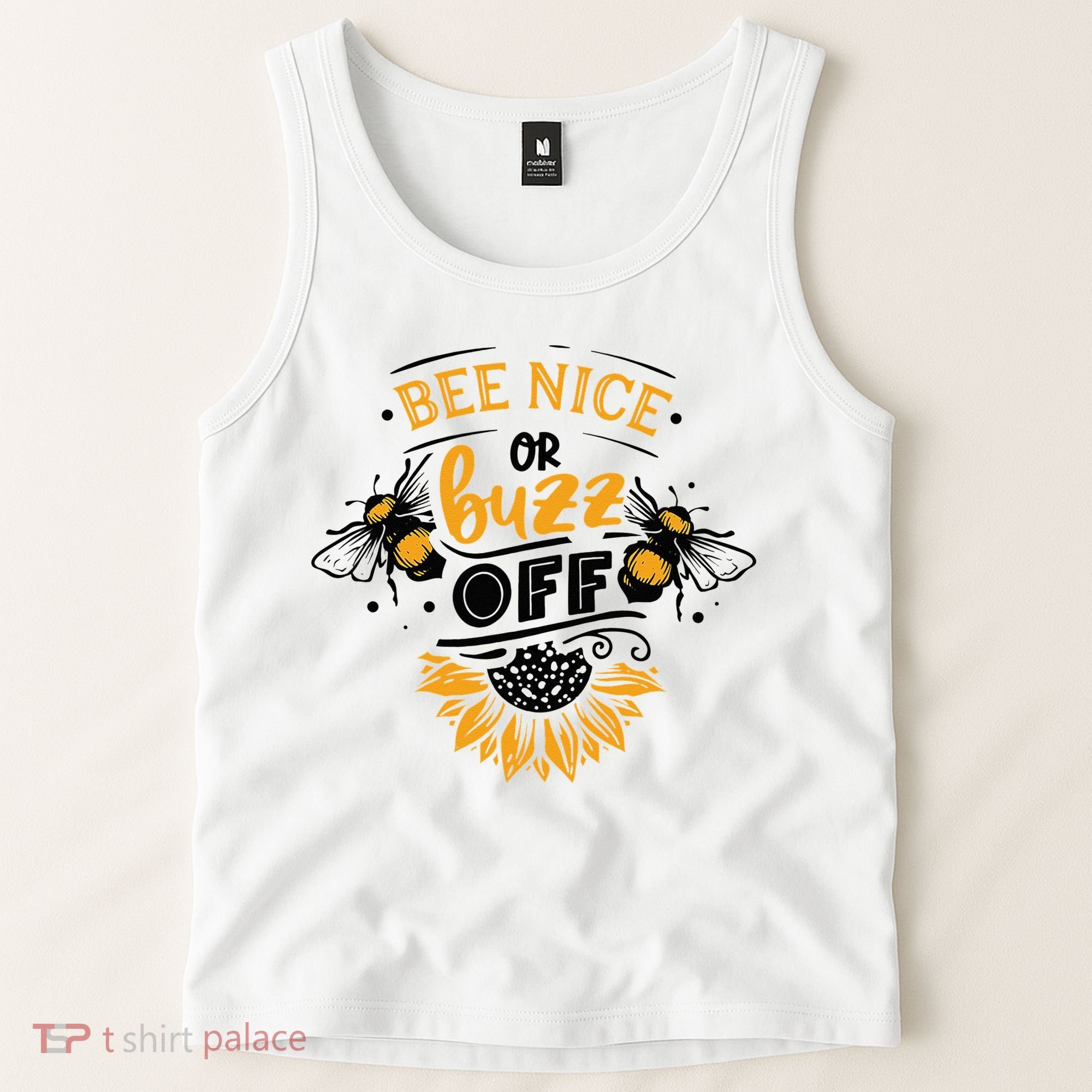 Beekeeper Quote Honey Bee Quote Bee Nice Or Buzz Off Tank Top