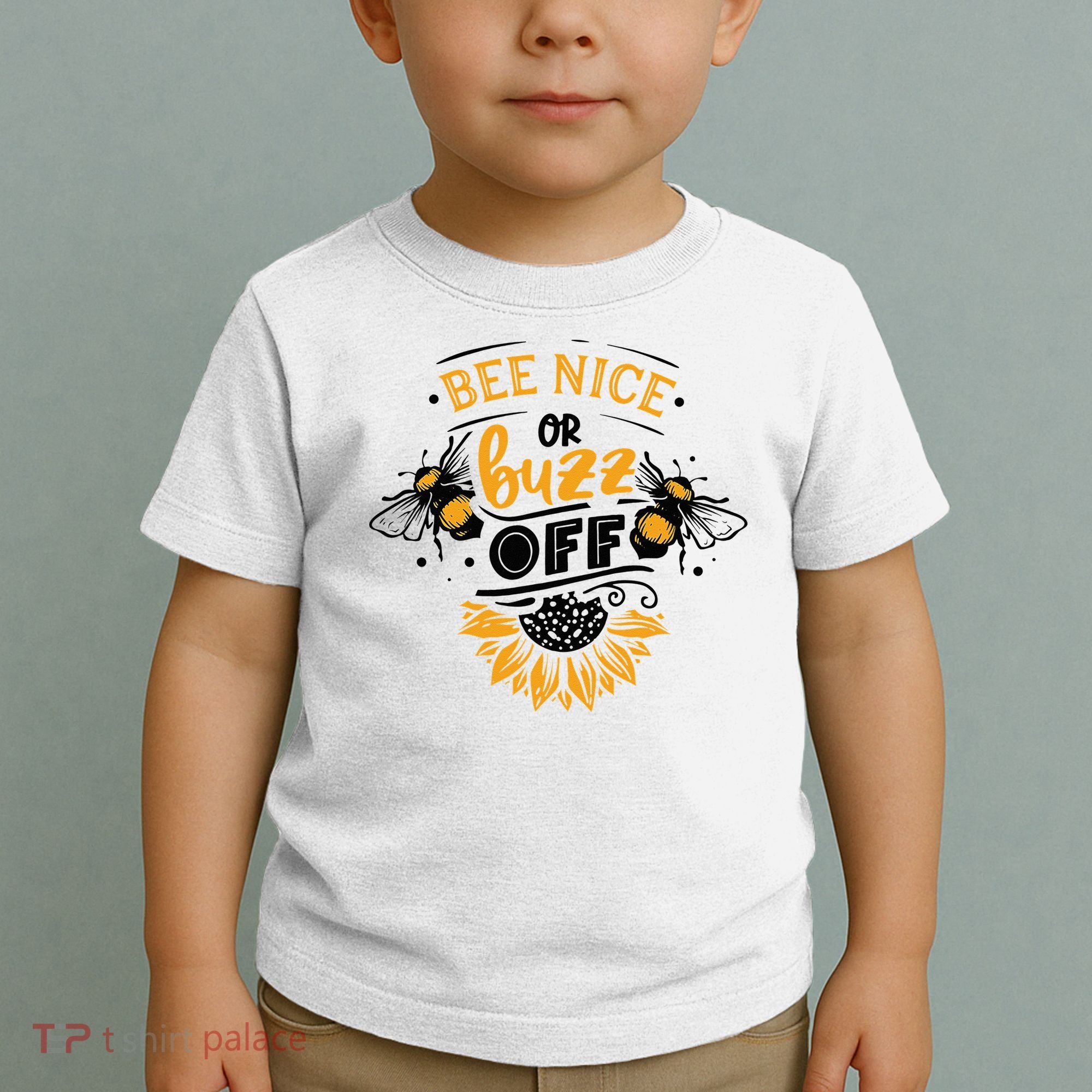 Beekeeper Quote Honey Bee Quote Bee Nice Or Buzz Off Toddler T-Shirt