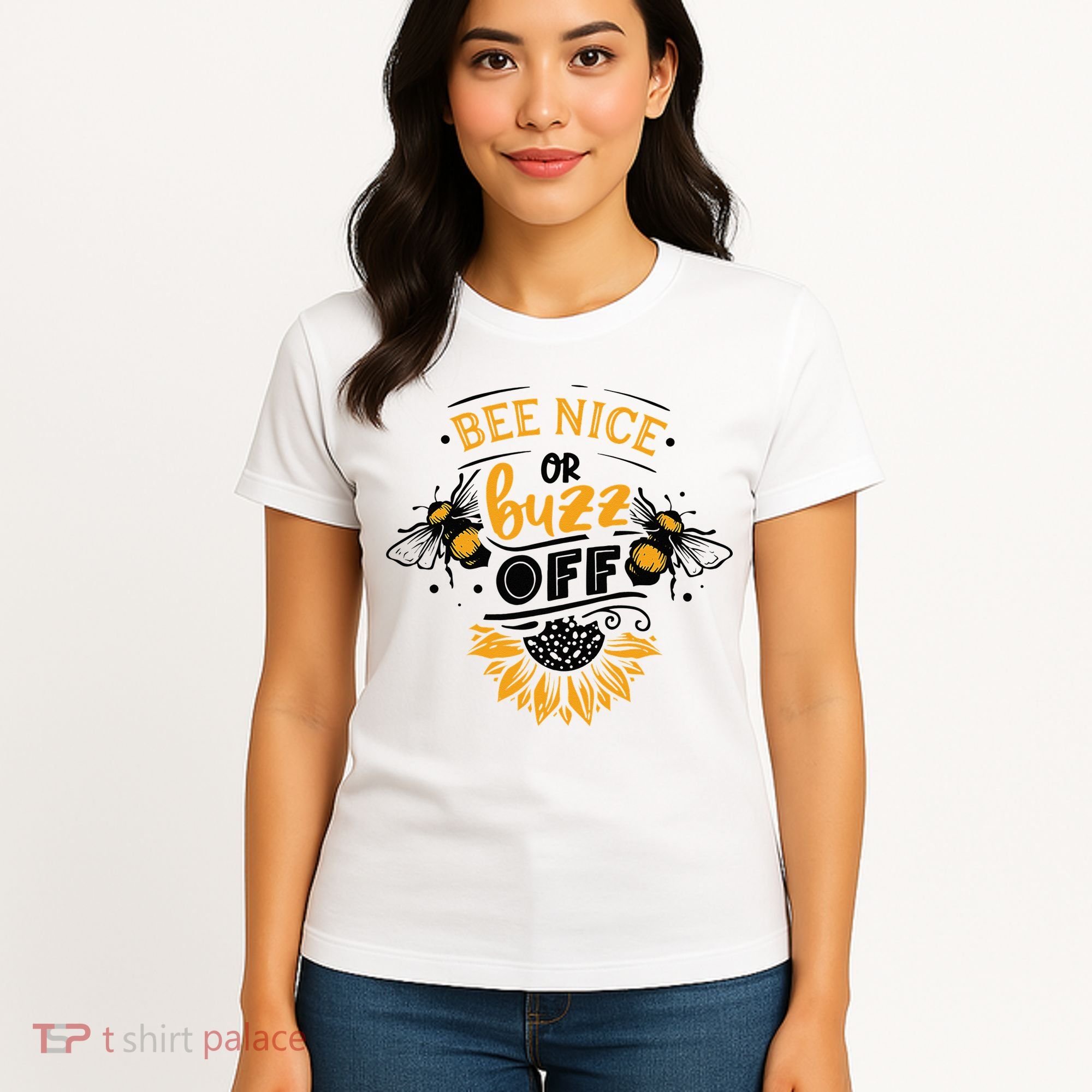 Beekeeper Quote Honey Bee Quote Bee Nice Or Buzz Off Women's T-Shirt