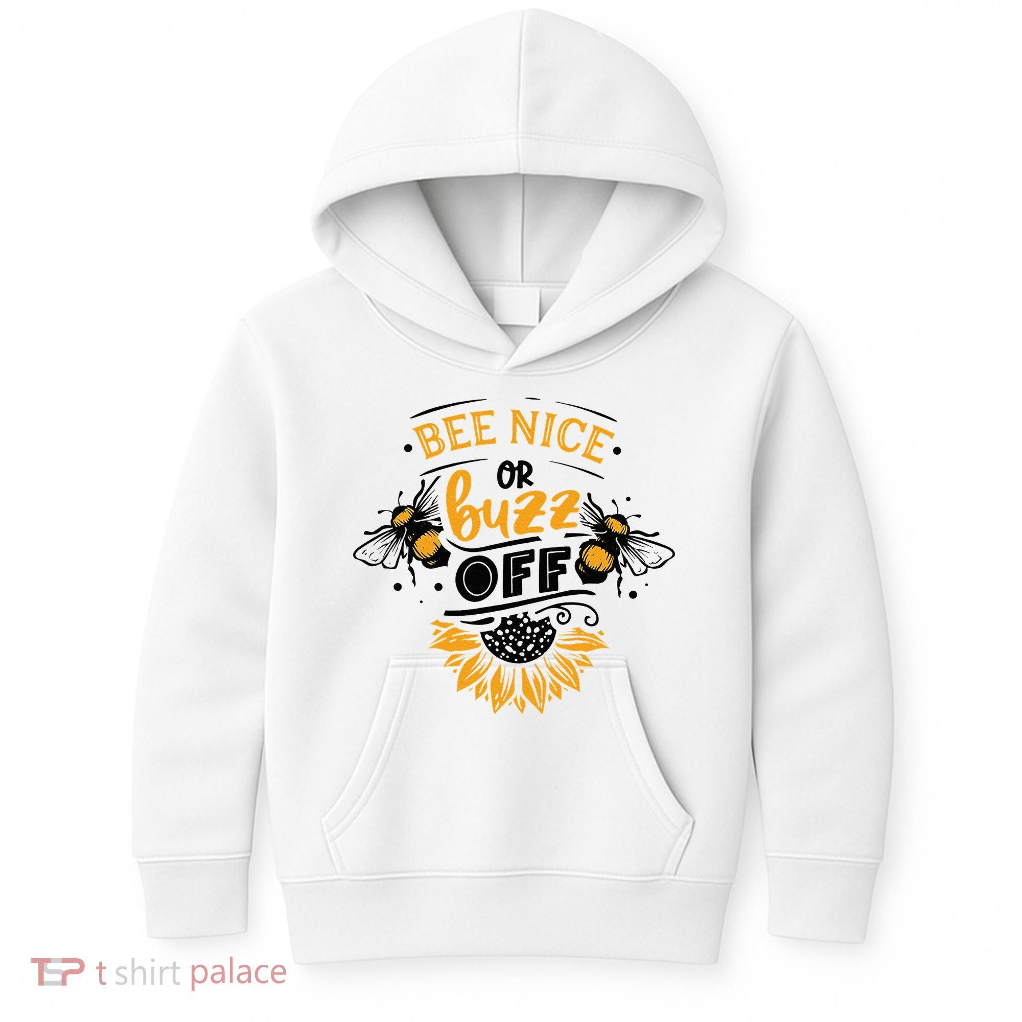 Beekeeper Quote Honey Bee Quote Bee Nice Or Buzz Off Kids Hoodie