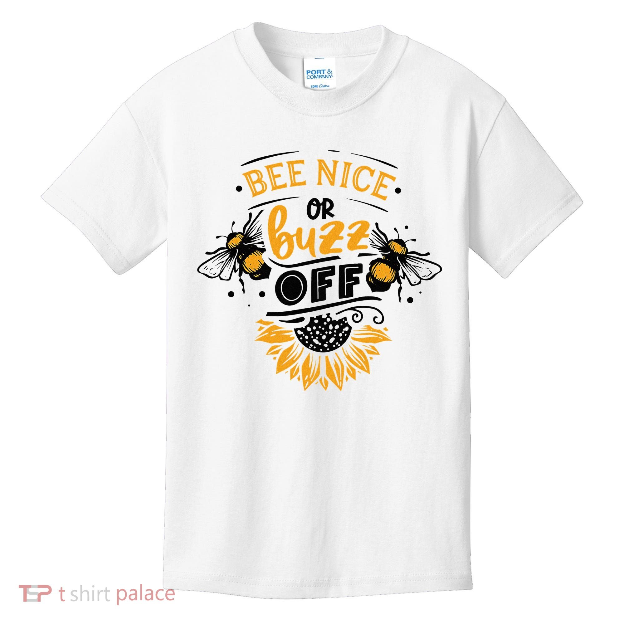 Beekeeper Quote Honey Bee Quote Bee Nice Or Buzz Off Kids T-Shirt