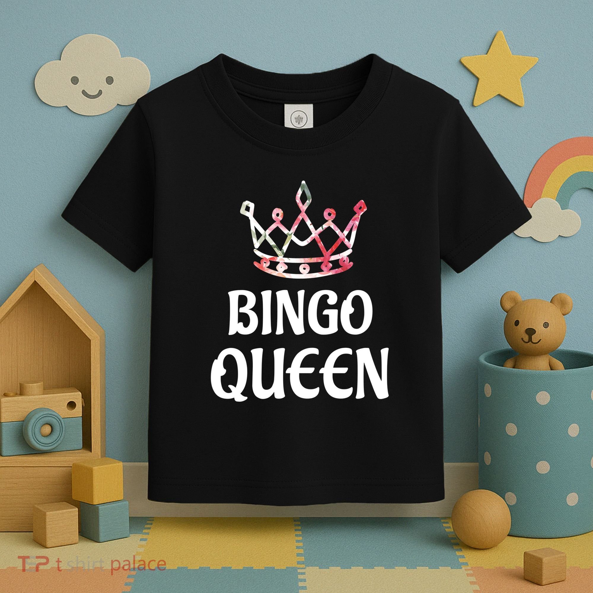 BINGO Queen Long Sleeved Toddler T-Shirt