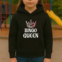 BINGO Queen Long Sleeved Kids Hoodie thumb 3