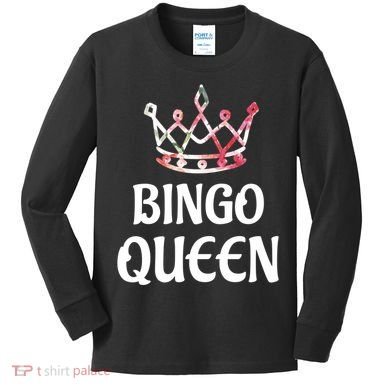 BINGO Queen Long Sleeved Kids Long Sleeve Shirt