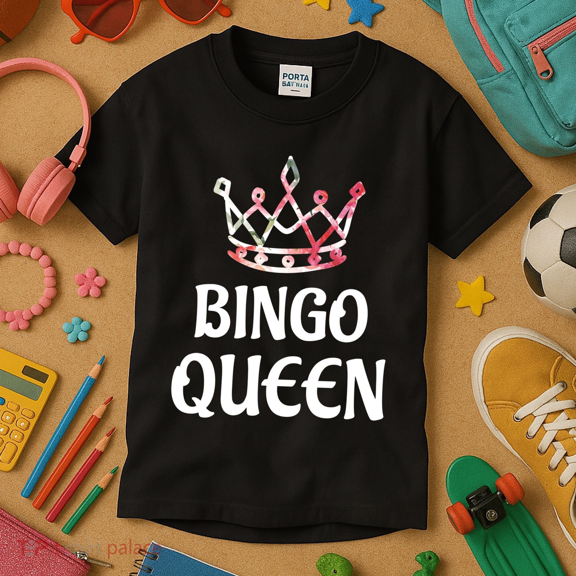 BINGO Queen Long Sleeved Kids T-Shirt