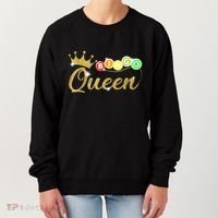 Bingo Queen Lucky Bingo Grandma Gambling Mothers Day Women's Sweatshirt thumb 0