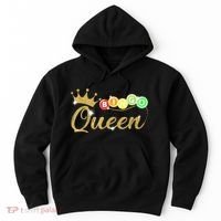 Bingo Queen Lucky Bingo Grandma Gambling Mothers Day Hoodie thumb 0