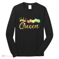 Bingo Queen Lucky Bingo Grandma Gambling Mothers Day Long Sleeve Shirt thumb 0