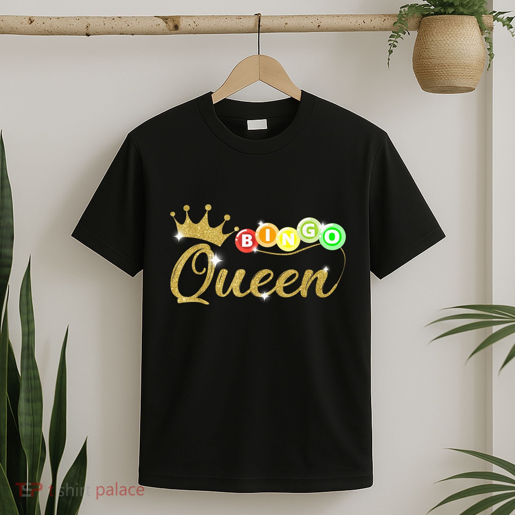 Bingo Queen Lucky Bingo Grandma Gambling Mothers Day T-Shirt