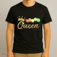 Bingo Queen Lucky Bingo Grandma Gambling Mothers Day T-Shirt thumb 3