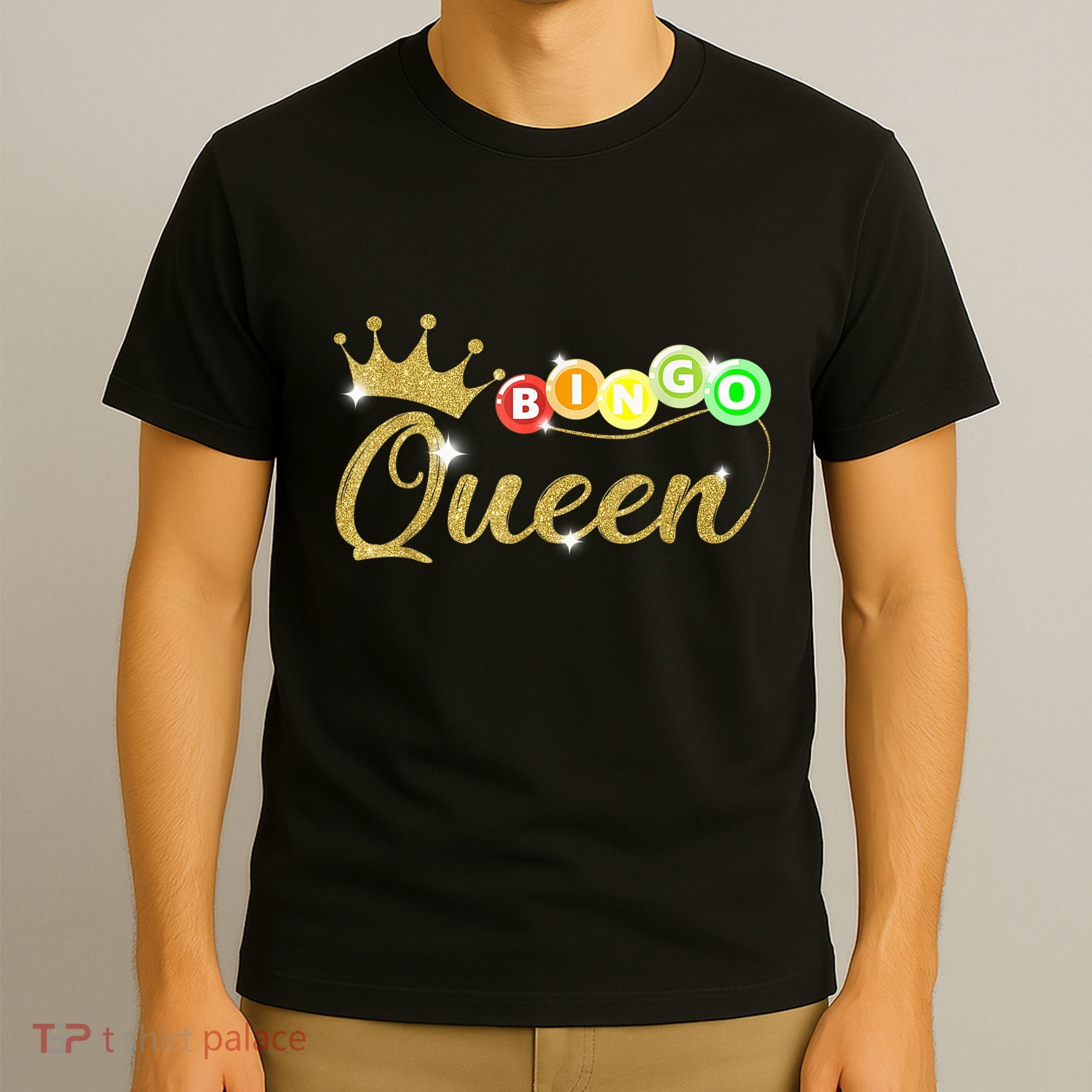 Bingo Queen Lucky Bingo Grandma Gambling Mothers Day T-Shirt