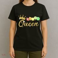 Bingo Queen Lucky Bingo Grandma Gambling Mothers Day T-Shirt thumb 4