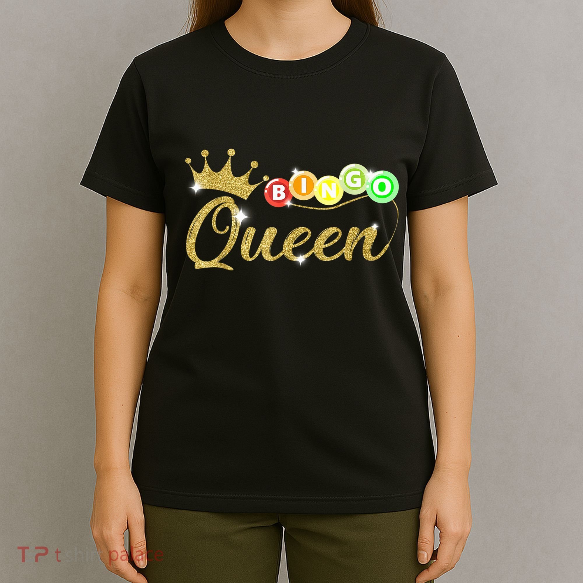 Bingo Queen Lucky Bingo Grandma Gambling Mothers Day T-Shirt