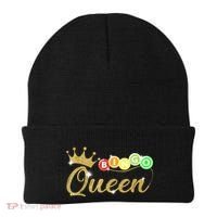 Bingo Queen Lucky Bingo Grandma Gambling Mothers Day Beanie thumb 0