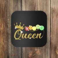 Bingo Queen Lucky Bingo Grandma Gambling Mothers Day Coaster thumb 0
