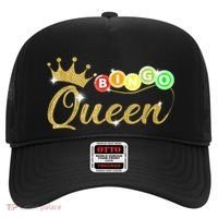 Bingo Queen Lucky Bingo Grandma Gambling Mothers Day Hat thumb 0