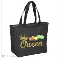 Bingo Queen Lucky Bingo Grandma Gambling Mothers Day Tote Bag thumb 2