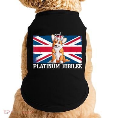 British Queen Monarchy Platinum Jubilee 70th Anniversary Doggie Tank