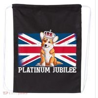 British Queen Monarchy Platinum Jubilee 70th Anniversary Drawstring Bag thumb 0