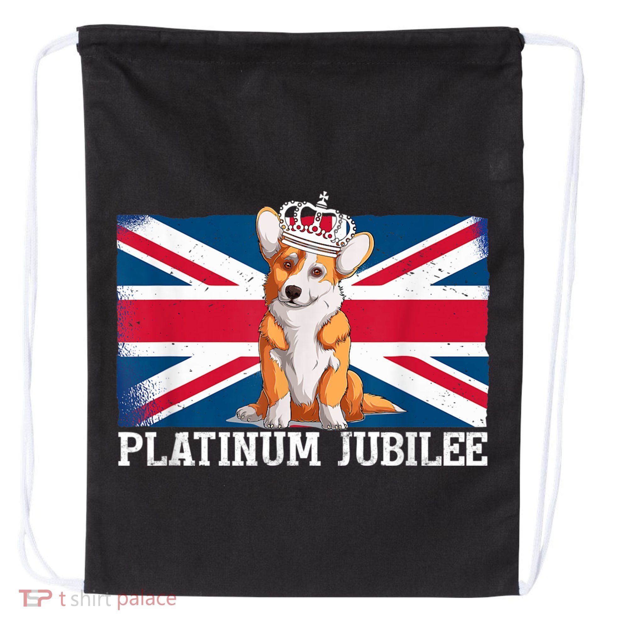 British Queen Monarchy Platinum Jubilee 70th Anniversary Drawstring Bag