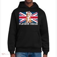 British Queen Monarchy Platinum Jubilee 70th Anniversary District V.I.T. Heavyweight Hoodie thumb 0