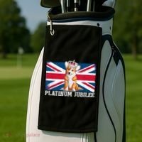 British Queen Monarchy Platinum Jubilee 70th Anniversary Golf Towel thumb 2